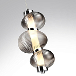 Подвесной светильник с 3-мя рифлеными стеклянными шарами Marcelh Light варинант исполнения - 9 | Loft Concept в Перми