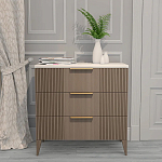 Комод коричневый с 3-мя ящиками на 4-х ножках Harper Line варинант исполнения - 1 | Loft Concept в Перми