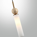 Подвесной светильник с цилиндрическим матовым плафоном и декоративным шаром из камня Orb Essence варинант исполнения - 13 | Loft Concept в Перми