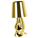 Настольная лампа фигурная золотого цвета с гладким абажуром Высота 19 см Sophia варинант исполнения - 4 | Loft Concept в Перми