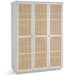 Шкаф с тремя дверцами из плетеного ротанга Tomio Wicker Furniture варинант исполнения - 2 | Loft Concept в Перми