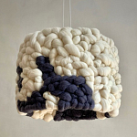 Светильник вязаный из шерсти Черно-белый варинант исполнения - 1 | Loft Concept в Перми