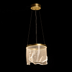 Подвесной светильник цилиндрической формы с прозрачным волнистым плафоном Wave Line варинант исполнения - 3 | Loft Concept в Перми