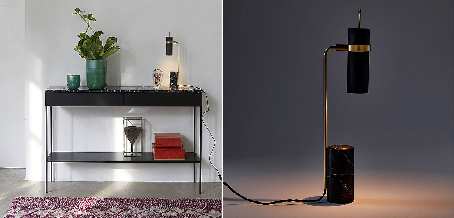 Настольная лампа Detlef Table lamp black marble Настольная лампа Detlef Table lamp black marble - Loft-Concept в Перми