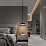 Подвесной светильник черного цвета из металла Obsidian Touch варинант исполнения - 5 | Loft Concept в Перми