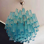 Дизайнерская люстра Blue Lagoon glass бирюзовое стекло  варинант исполнения - 3 | Loft Concept в Перми