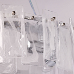 Люстра круглая с подвесными прямоугольными пластинами из стекла Glacier Panels варинант исполнения - 4 | Loft Concept в Перми