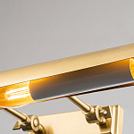 Светильник для картин цвета состаренная латунь с широким плафоном на прямоугольном основании Elstead Lighting варинант исполнения - 2 | Loft Concept в Перми