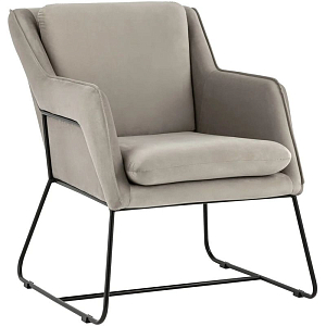 Кресло Dagmar серо-бежевый велюр