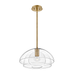 Подвесной светильник с прозрачным двойным стеклянным плафоном в форме купола и внутренней сферой Hinkley варинант исполнения - 10 | Loft Concept в Перми