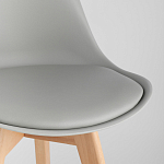 Стул с основой из пластика и мягким сиденьем Arvika Grey варинант исполнения - 7 | Loft Concept в Перми