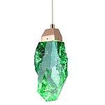 Подвесной светильник Soar Hanging Lamp Brass Green Зелёный варинант исполнения - 1 | Loft Concept в Перми