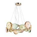 Люстра с плафонами из разноцветного стекла Glass Peonies варинант исполнения - 2 | Loft Concept в Перми