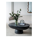 Столик кофейный черного цвета с овальной столешницей и круглым основанием Black Dalmen Table варинант исполнения - 8 | Loft Concept в Перми