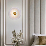 Бра светодиодный с мраморным рассеивателем латунь варинант исполнения - 3 | Loft Concept в Перми