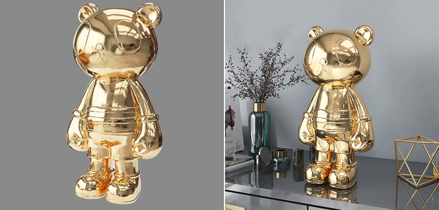 Аксессуар для интерьера Золотая Панда Kanye Bear Takashi Murakami Аксессуар для интерьера Золотая Панда Kanye Bear Takashi Murakami - Loft-Concept в Перми