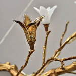 Люстра в виде золотой ветки с цветами Glass Flower Pendant Light варинант исполнения - 1 | Loft Concept в Перми