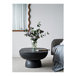 Столик кофейный черного цвета с овальной столешницей и круглым основанием Black Dalmen Table варинант исполнения - 10 | Loft Concept в Перми