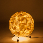 Настольная лампа из перламутра на металлическом каркасе Indonesian Egg варинант исполнения - 4 | Loft Concept в Перми