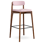 Барный стул из массива ясеня с обивкой из рогожки Elegant Ash варинант исполнения - 2 | Loft Concept в Перми