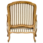 Кресло в полоску в стиле прованс Yvon French Seating Armchair варинант исполнения - 4 | Loft Concept в Перми
