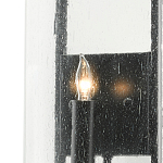 Бра с плафоном из прозрачного стекла на черном каркасе Glass Ball with Seeds варинант исполнения - 1 | Loft Concept в Перми