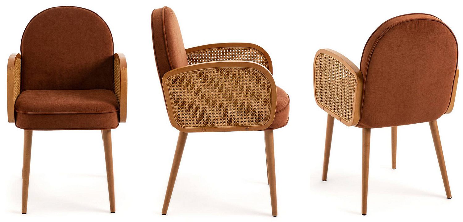 Стул Morten Wicker Terracotta Chair Стул Morten Wicker Terracotta Chair - Loft-Concept в Перми