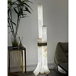Торшер геометрический с тремя мраморными плафонами Marble Tripod варинант исполнения - 7 | Loft Concept в Перми