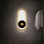 Бра с овальной рамой цвета латунь Midnight Orbit варинант исполнения - 5 | Loft Concept в Перми