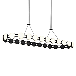 Люстра овальная с круглыми светодиодными источниками света Maxine Light варинант исполнения - 8 | Loft Concept в Перми