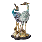 Статуэтка в виде двух птиц из фарфора с бронзовыми элементами Bird of the Garden of Eden варинант исполнения - 3 | Loft Concept в Перми