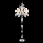 Торшер с 12-ю белыми текстильными абажурами и хрустальными подвесками Lustre Reverie варинант исполнения - 2 | Loft Concept в Перми