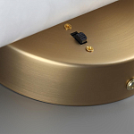 Бра с цилиндрическим плафоном из белого алебастра на круглом основании Латунь Cryptocrystalline Stone варинант исполнения - 3 | Loft Concept в Перми