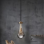 Подвесной светильник в форме капли с прозрачным стеклянным плафоном Dribble варинант исполнения - 1 | Loft Concept в Перми