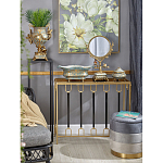 Шкатулка голубого цвета с золотым растительным узором Eden Garden варинант исполнения - 2 | Loft Concept в Перми