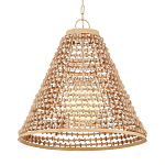 Подвесной светильник в форме колокола из деревянных бусин Wooden Beads варинант исполнения - 3 | Loft Concept в Перми