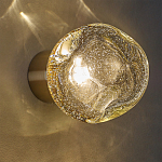 Бра с круглым плафоном из прозрачного стекла с пузырьками воздуха Effervia  варинант исполнения - 11 | Loft Concept в Перми