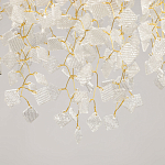 Люстра подвесная золотого цвета с декоративными ветвями и прозрачными рельефными подвесками FAIRYTREE Light варинант исполнения - 8 | Loft Concept в Перми