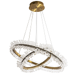 Люстра два кольца с хрустальным декором Rowan Crystal Ring Horizontal Brass Chandelier варинант исполнения - 2 | Loft Concept в Перми
