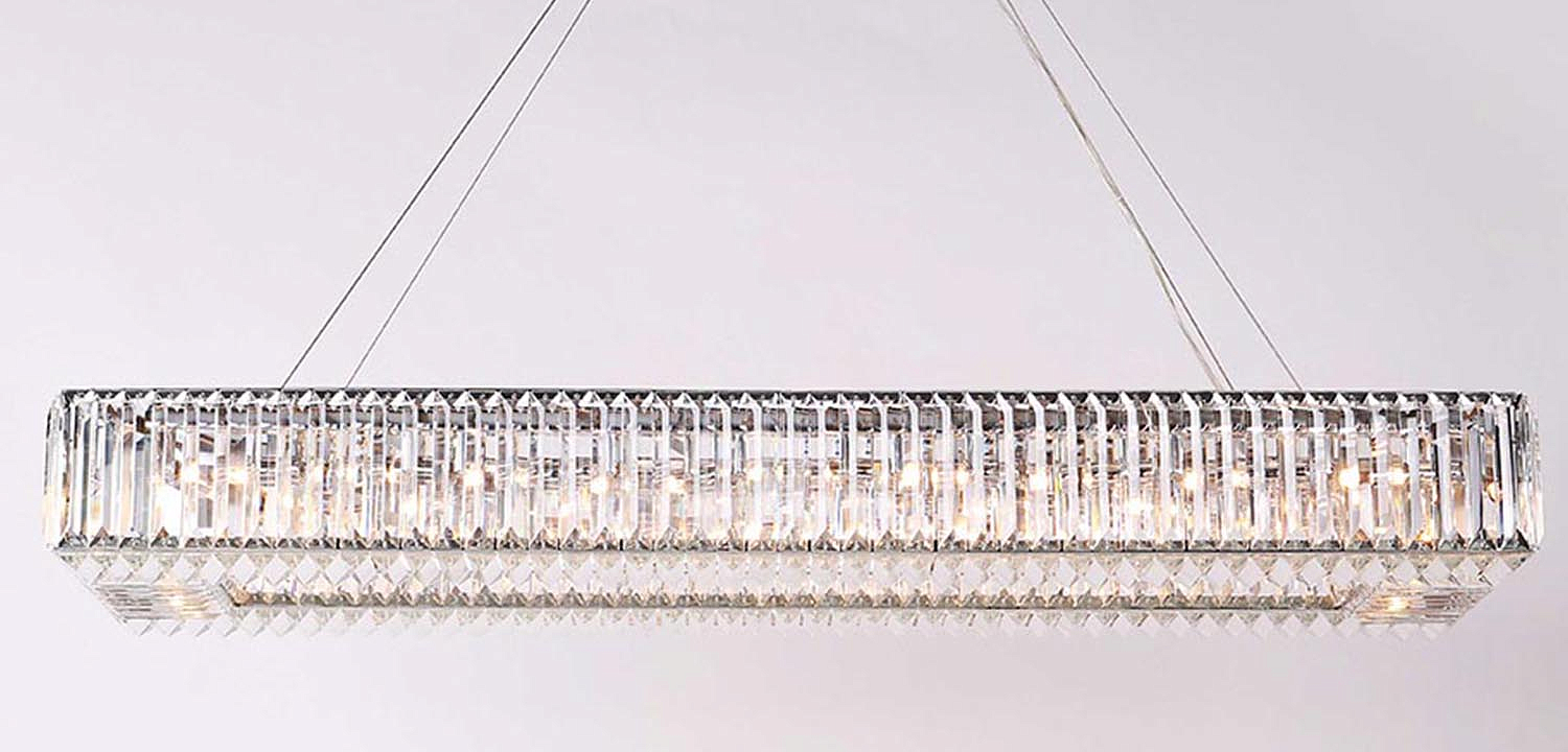 Люстра Darleen Crystal Nickel Rectangular Chandelier Люстра Darleen Crystal Nickel Rectangular Chandelier - Loft-Concept в Перми