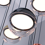 Люстра каскадная с черным круглым основанием 27 подвесов Celestial Waltz варинант исполнения - 4 | Loft Concept в Перми