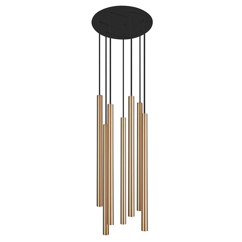 Светильник Trumpet Disk Gold 7 плафонов Золотой в Перми | Loft Concept 
