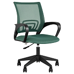 Офисное кресло с основанием из черного пластика Desk chairs Green варинант исполнения - 1 | Loft Concept в Перми