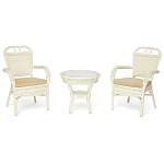 Комплект террасный из ротанга Eloise белый варинант исполнения - 1 | Loft Concept в Перми