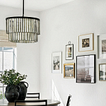 Люстра круглая с подвесками из натурального перламутра Nacre варинант исполнения - 3 | Loft Concept в Перми