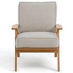 Кресло с каркасом из массива дуба Deniaud Oak Beige Armchair варинант исполнения - 2 | Loft Concept в Перми