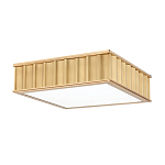 Потолочный светильник квадратный с гофрированным латунным абажуром Millennium варинант исполнения - 1 | Loft Concept в Перми