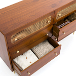 Комод с 6-ю ящиками с декором из ротанга Degarmo Chest of Drawers варинант исполнения - 3 | Loft Concept в Перми