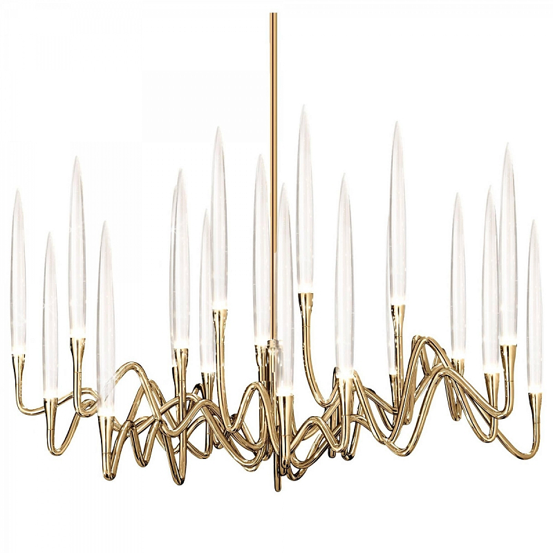 Люстра Il Pezzo 3 Round Chandelier Brass and Crystals Золотой в Перми | Loft Concept 