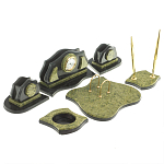 Настольный письменный набор из змеевика из 7-ми элементов Successful Leader варинант исполнения - 2 | Loft Concept в Перми